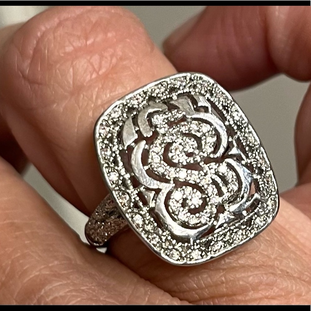 White sapphire and sterling ring!